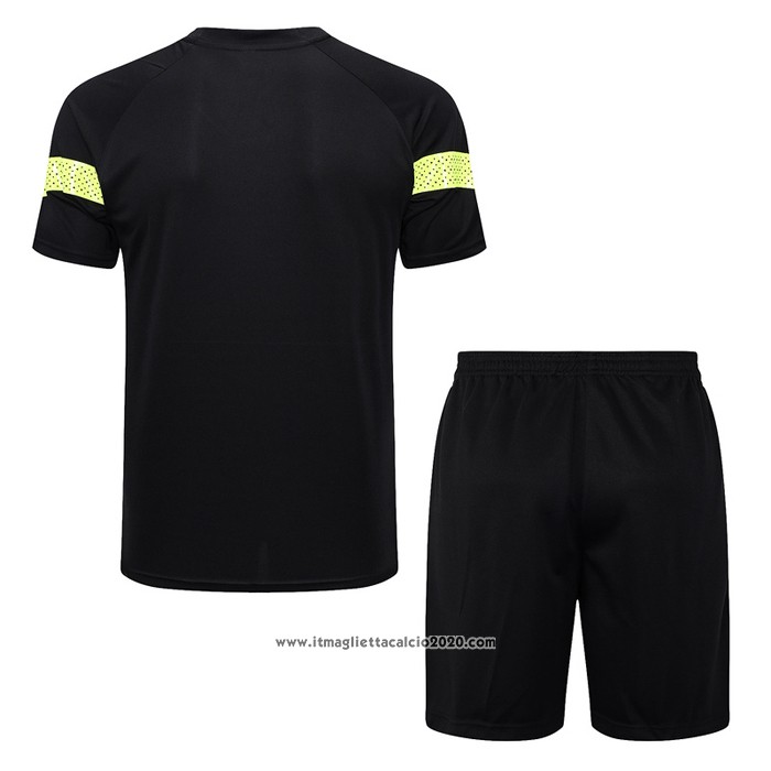 Tuta da Track Manchester City Manica Corta 2022 2023 Nero - Pantalon Corto